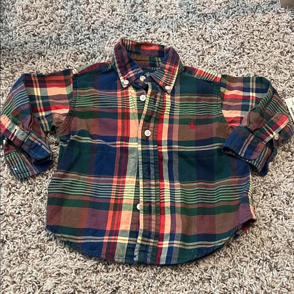 Ralph Lauren Multicolor Plaid Kids Button Down Shirt
